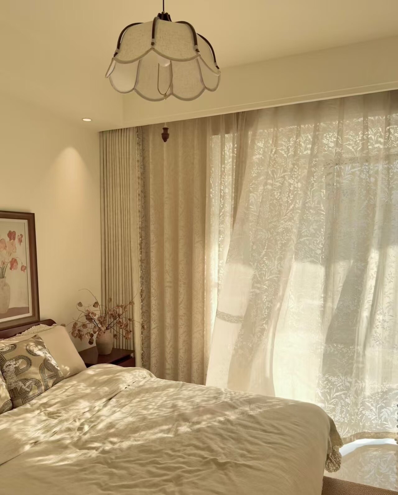 奶茶色双层窗帘 奶茶色双层窗帘