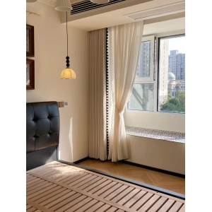 轻复古 + 简约实用卧室环境的窗帘设计、定制   