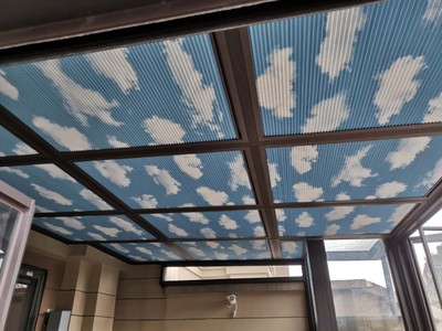 海口阳台遮阳隔热蜂巢帘加工定做_海南布斯遮阳   (图2)