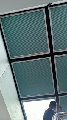 三亚九款智能电动阳光房遮阳蜂巢帘安装案例_海南布斯(图18)