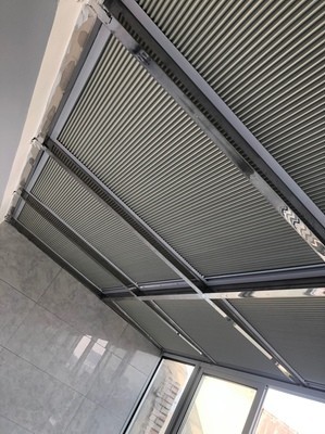 三亚九款智能电动阳光房遮阳蜂巢帘安装案例_海南布斯(图27)