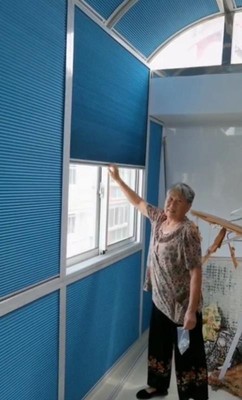 琼海八款阳光房遮阳蜂巢帘上门定制加工案例效果照片—海南布斯遮阳(图23)
