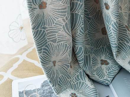 美式风格窗帘款式简洁明快的布艺织物(图1)